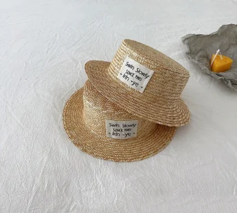 Summer Kids Straw Hat Boys Girls Sun Hat Holiday Child Beach Hat