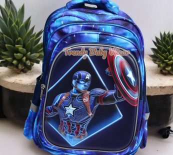 3D Cartoon Themed Captain America School Bags for Boys Waterproof School Backpacks for Bags