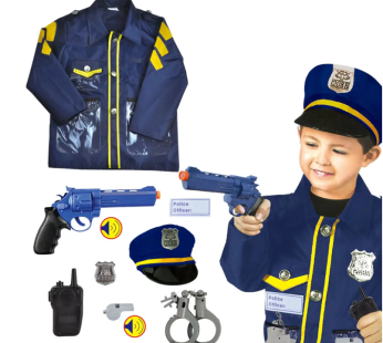 Boys Girls Career Day Police Costume for kids, Police Officer Costume for Kids Christmas Costumes Halloween Dress Up Police (Copy)