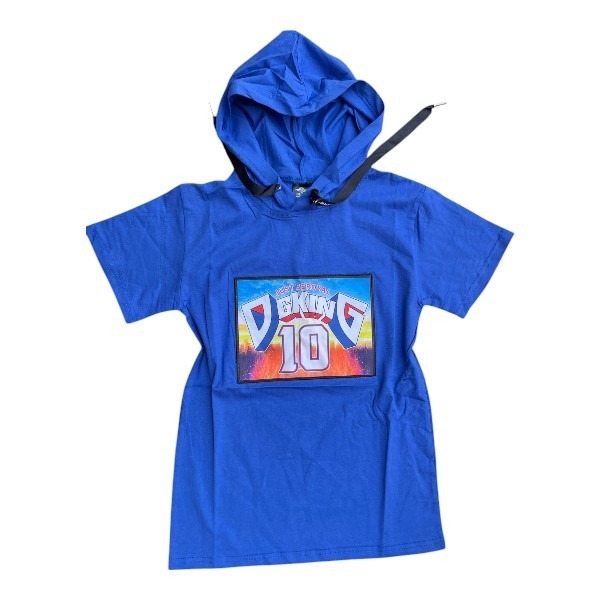 Blue Tshirt with Hoodie Royal Blue Hooded T-shirt