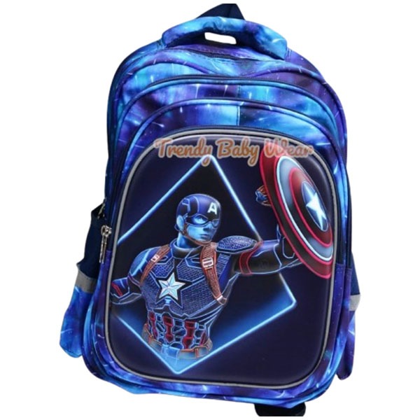 Cartoon-Captain-America-Waterproof-Backpack captain america waterproof backpack premium school bag for kids