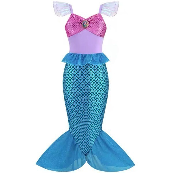 Disney Little Mermaid Cosplay Costume Birthday Party Mermaid Dress Disney Little Mermaid Cosplay Costume Birthday Party Mermaid Dress