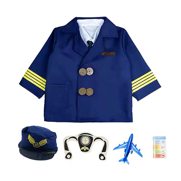 Pilot-Career-Costume kids pilot uniform premium aviation career costume for children