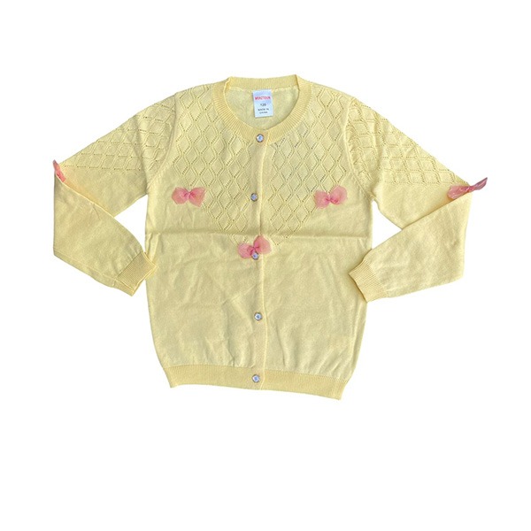 Yellow-Button-Sweater Baby girls button sweater