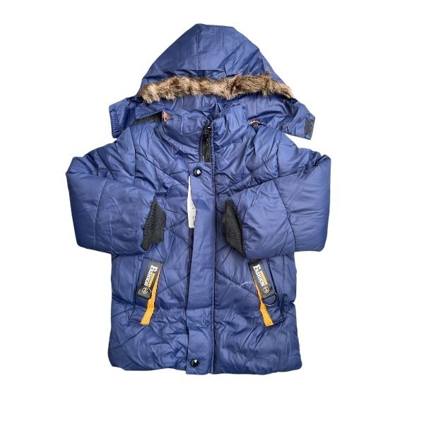 blue fur coat