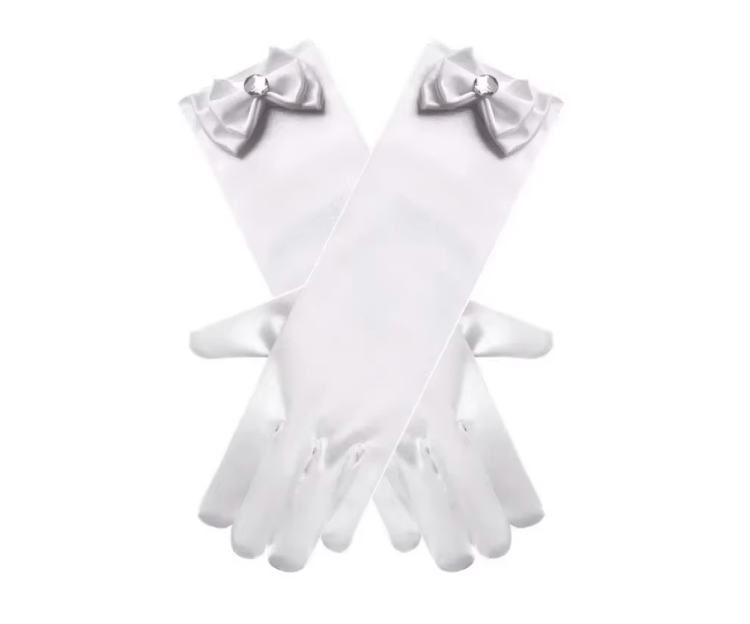 princess gloves white