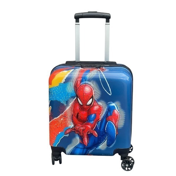 Spiderman Suitcase-Photoroom Blue Spiderman Suitcase Travel Bag