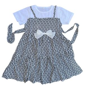 princess summer black checked dress