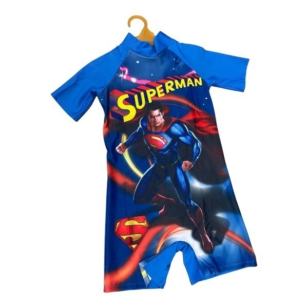 superman swimming costume blue-Photoroom blue boys swimming costume with superman picture
