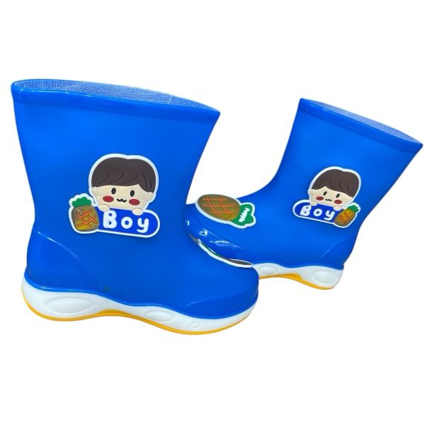 blue rainboots boy Puddle-Proof Kids Gumboots – Waterproof Rain Boots for Toddlers