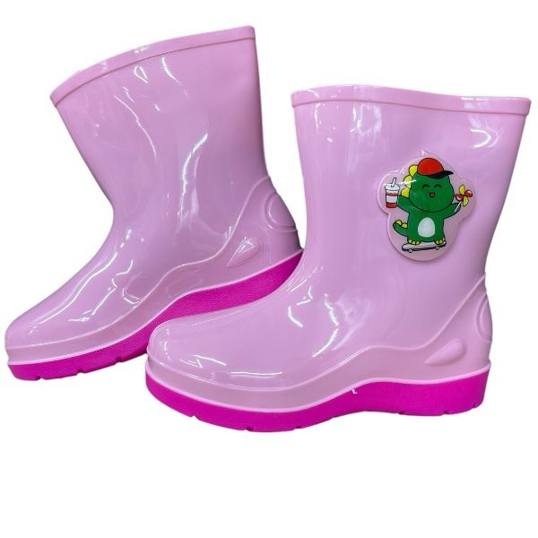 girls pink gumboots children rainboots high waterproof PVC rainboot gumboots for kids