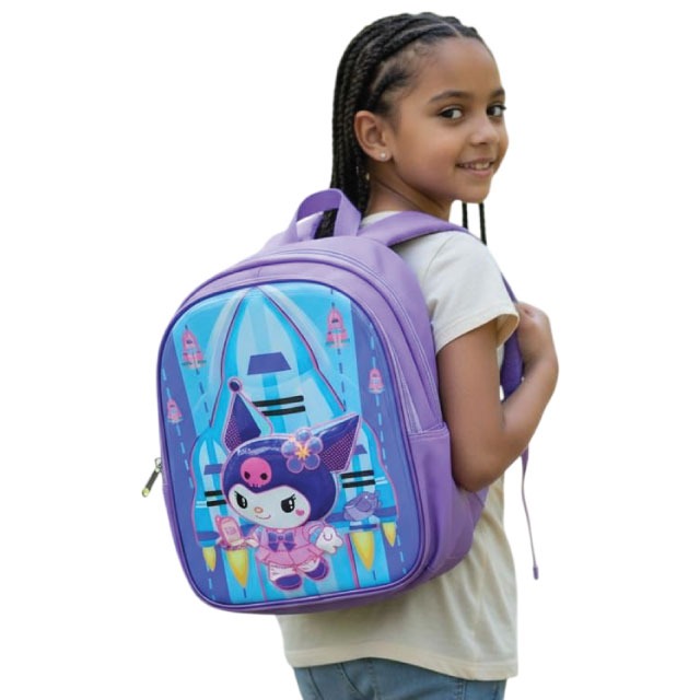 Kuromi-Backpack Kuromi Space Rocket Kids Backpack – Cartoon School Bag for Girls