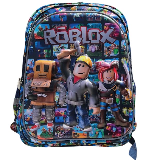 Roblox-School-Backpack Roblox Kids School Backpack – Cartoon Gaming Bag for Boys