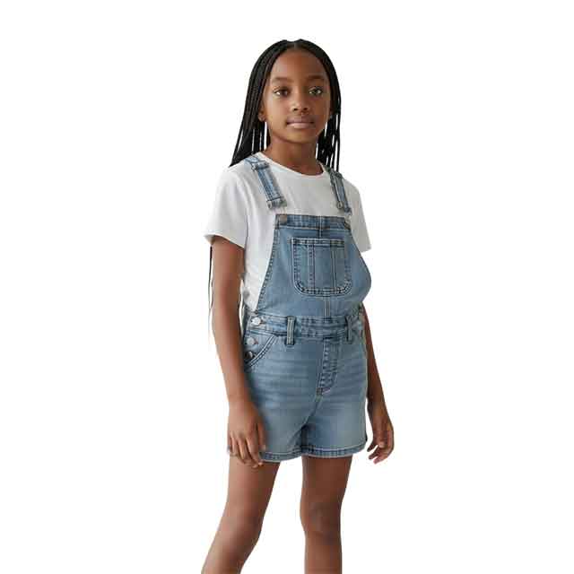 Girls-Denim-Short-Overalls Girls Denim Short Overalls premium kids denim dungaree shorts outfit
