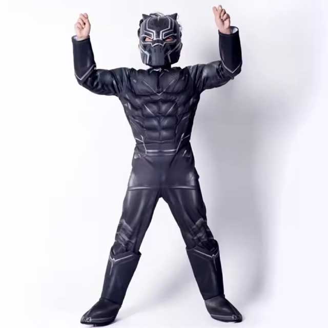 Black-panther-costume Black Panther Costume for Kids – Superhero Dress-Up Suit