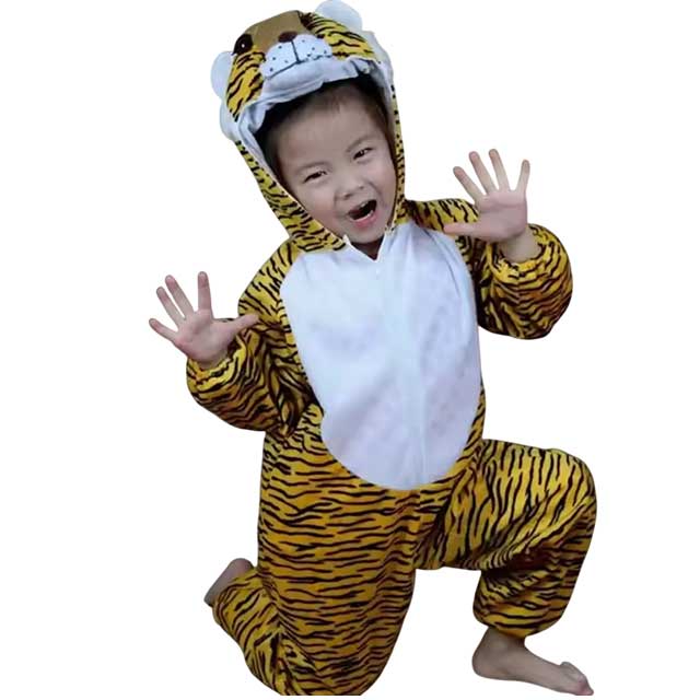 Tiger-costume Trendy Tiger Costume for Kids – Cute Wild Animal Dress-Up Outfit